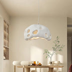 Contemporary Creative Oval Irregular Hollow High Density Polystyrene 1-Light Pendant Light For Living Room