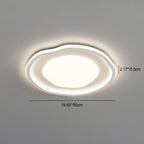 Modern Minimalist Clouds Irregular Aluminum Iron Acrylic LED Flush Mount Ceiling Light For Living Room