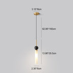 Contemporary Scandinavian Cylinder Spherical Disc Copper Marble Acrylic 1/2 Light Pendant Light for Bedroom BulbSquare
