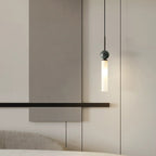 Contemporary Scandinavian Cylinder Spherical Disc Copper Marble Acrylic 1/2 Light Pendant Light for Bedroom BulbSquare