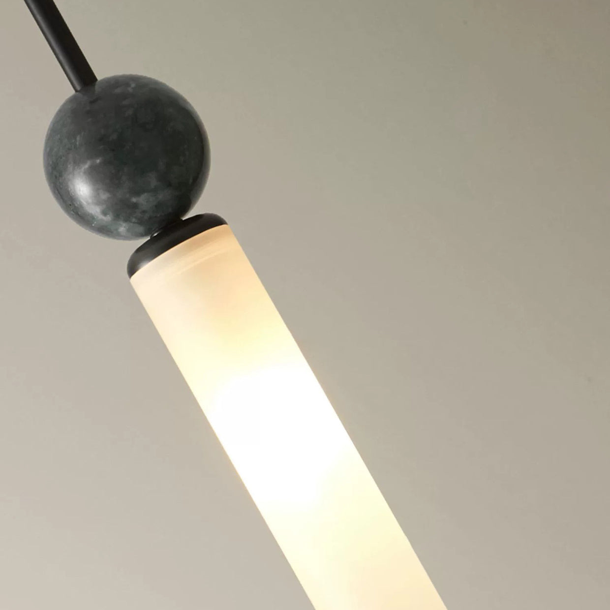 Contemporary Scandinavian Cylinder Spherical Disc Copper Marble Acrylic 1/2 Light Pendant Light for Bedroom