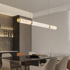Modern Luxury Cylinder Long Textured Iron Faux Dolomite LED Pendant Light Island Light for Dining Room modern luxury lighting
