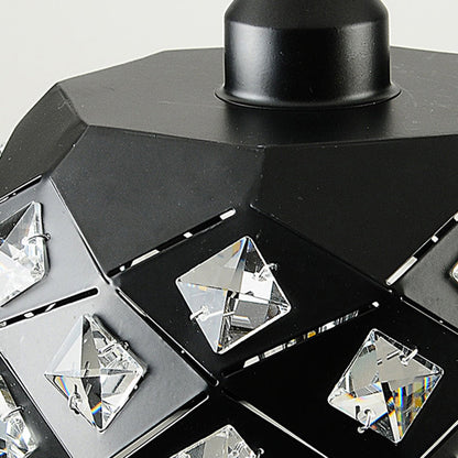 Contemporary Scandinavian Rhombus Pineapple Crushed Diamonds Disc Base Hardware Crystal 1-Light Pendant Light For Living Room