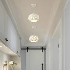Contemporary Scandinavian Rhombus Pineapple Crushed Diamonds Disc Base Hardware Crystal 1-Light Pendant Light For Living Room