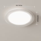 Modern Minimalist Round Circle Vertical Iron Acrylic LED Flush Mount Ceiling Light For Living Room