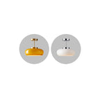Contemporary Scandinavian Persimmon Oval Disc Base Iron Glass 1-light Pendant Light for Living Room BulbSquare