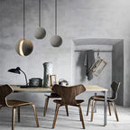Contemporary Scandinavian Planets Moon Cement Aluminum Acrylic 1-Light Pendant Light For Bedroom