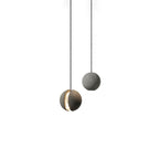 Contemporary Scandinavian Planets Moon Cement Aluminum Acrylic 1-Light Pendant Light For Bedroom