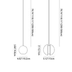 Contemporary Scandinavian Planets Moon Cement Aluminum Acrylic 1-Light Pendant Light For Bedroom