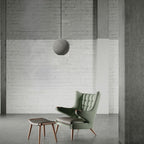 Contemporary Scandinavian Planets Moon Cement Aluminum Acrylic 1-Light Pendant Light For Bedroom
