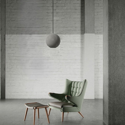 Contemporary Scandinavian Planets Moon Cement Aluminum Acrylic 1-Light Pendant Light For Bedroom