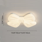 Modern Minimalist Kids Bow Tie Iron Plastic LED Flush Mount Ceiling Light For Bedroom