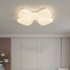 Modern Minimalist Kids Bow Tie Iron Plastic LED Flush Mount Ceiling Light For Bedroom