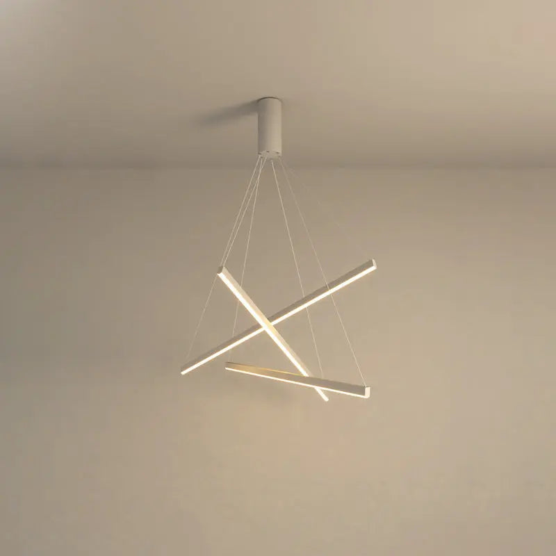 Contemporary Scandinavian Rectangular Long Combination Cylinder Base Aluminum Acrylic LED Chandelier Island Light for Living Room Lumendat