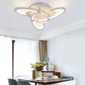 Modern Minimalist Oval Arc Windmill Round Base Iron Acrylic LED Flush Mount Ceiling Light For Living Room