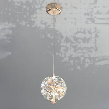 Modern Luxury Ball Multi Round Hardware Crystal LED Pendant Light For Bedroom