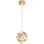 Modern Luxury Ball Multi Round Hardware Crystal LED Pendant Light For Bedroom