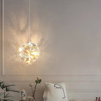 Modern Luxury Ball Multi Round Hardware Crystal LED Pendant Light For Bedroom