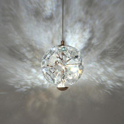 Modern Luxury Ball Multi Round Hardware Crystal LED Pendant Light For Bedroom