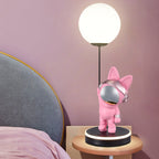 Lumendat Contemporary Creative Cartoon Kids Space Rabbit Balloon Resin Plastic LED Table Lamp For Bedroom Lumendat