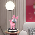 Lumendat Contemporary Creative Cartoon Kids Space Rabbit Balloon Resin Plastic LED Table Lamp For Bedroom Lumendat