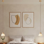 Contemporary Scandinavian Semicircle Vertical Cylinder Wood Glass 1/3 Light Pendant Light Island Light For Living Room
