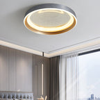 Modern Luxury Round Star Iron Aluminum Acrylic LED Flush Mount Ceiling Light For Bedroom