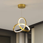 Modern Minimalist Bend Wrap Triangle Aluminum Acrylic LED Pendant Light for Living Room