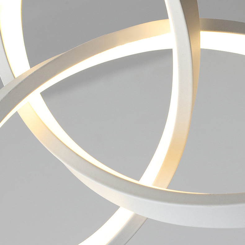 Modern Minimalist Bend Wrap Triangle Aluminum Acrylic LED Pendant Light for Living Room