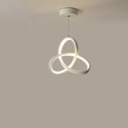 Modern Minimalist Bend Wrap Triangle Aluminum Acrylic LED Pendant Light for Living Room