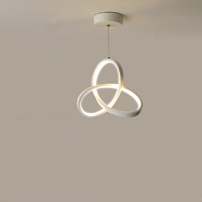 Modern Minimalist Bend Wrap Triangle Aluminum Acrylic LED Pendant Light for Living Room