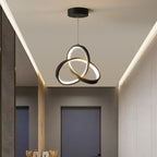 Modern Minimalist Bend Wrap Triangle Aluminum Acrylic LED Pendant Light for Living Room