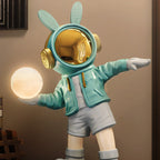 Lumendat Contemporary Creative Cartoon Kids Astronaut Rabbit Resin PC LED Table Lamp For Bedroom Lumendat