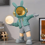 Lumendat Contemporary Creative Cartoon Kids Astronaut Rabbit Resin PC LED Table Lamp For Bedroom Lumendat