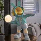 Lumendat Contemporary Creative Cartoon Kids Astronaut Rabbit Resin PC LED Table Lamp For Bedroom Lumendat