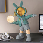 Lumendat Contemporary Creative Cartoon Kids Astronaut Rabbit Resin PC LED Table Lamp For Bedroom Lumendat