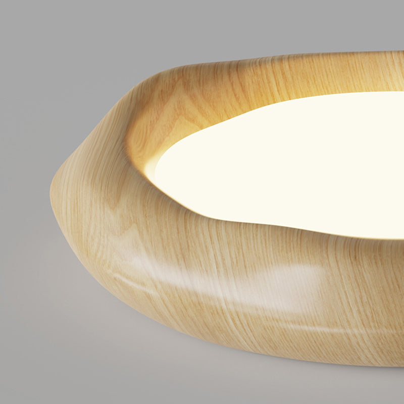 Traditional Vintage Irregular Round ABS Iron Acrylic LED Flush Mount Ceiling Light For Bedroom