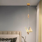 Contemporary Scandinavian Butterfly Beads Zinc Alloy Iron Acrylic LED Pendant Light for Living Room BulbSquare