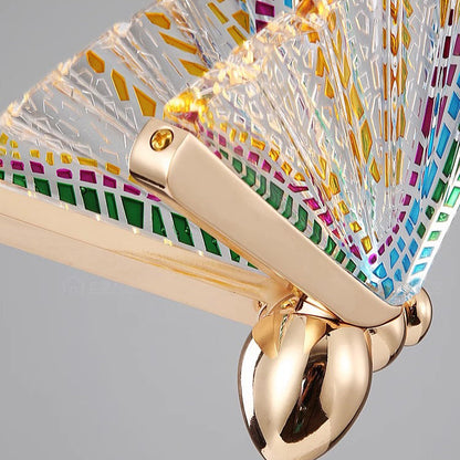 Contemporary Scandinavian Butterfly Beads Zinc Alloy Iron Acrylic LED Pendant Light for Living Room