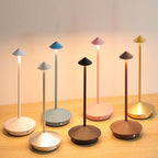 Contemporary Creative Cone Mushroom Aluminum Acrylic LED Table Lamp For Bedroom Lumendat