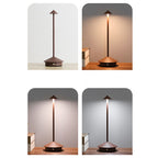 Contemporary Creative Cone Mushroom Aluminum Acrylic LED Table Lamp For Bedroom Lumendat