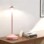 Contemporary Creative Cone Mushroom Aluminum Acrylic LED Table Lamp For Bedroom Lumendat
