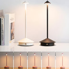 Contemporary Creative Cone Mushroom Aluminum Acrylic LED Table Lamp For Bedroom Lumendat
