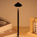 Contemporary Creative Cone Mushroom Aluminum Acrylic LED Table Lamp For Bedroom Lumendat