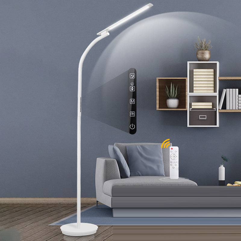 Modern Minimalist Long Pole Rectangular ABS Aluminum LED Standing Floor Lamp For Living Room Lumendat