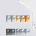 Modern Minimalist Long Pole Rectangular ABS Aluminum LED Standing Floor Lamp For Living Room Lumendat