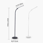 Modern Minimalist Long Pole Rectangular ABS Aluminum LED Standing Floor Lamp For Living Room Lumendat