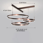 Contemporary Scandinavian Round Multi Tier T-Base Aluminum Acrylic LED Pendant Light For Living Room
