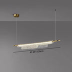 Contemporary Scandinavian Long Ribbon Water Ripple Dot Iron Aluminum Acrylic LED Pendant Light Island Light For Dining Room
