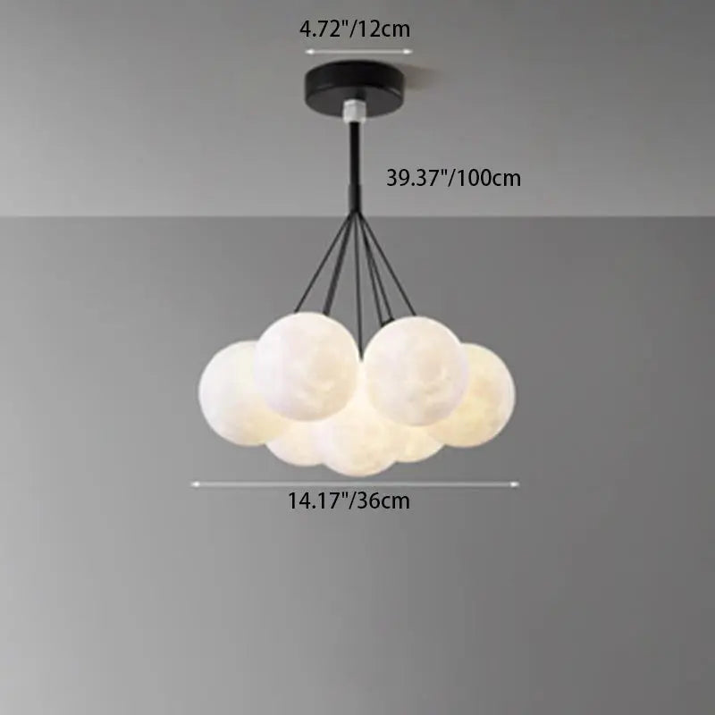 Contemporary Creative Branch Bubbles Iron Resin 7/13 Light Chandelier for Living Room BulbSquare